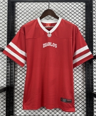 (S-4XL) 26-27 Loose Version Deportivo Toluca FC Red Thailand Soccer Jersey AAA-5982