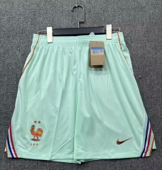 26-27 Correct Version France Away Green Thailand Soccer Shorts-2886