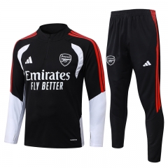 26-27 Arsenal Black Thailand Soccer Tracksuit Uniform-815