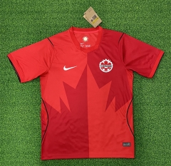 (S-4XL) 26-27 Canada Home Red Thailand Soccer Jersey AAA-403