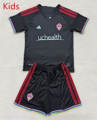26-27 Colorado Rapids Home Black Kids/Youth Soccer Uniform-AY